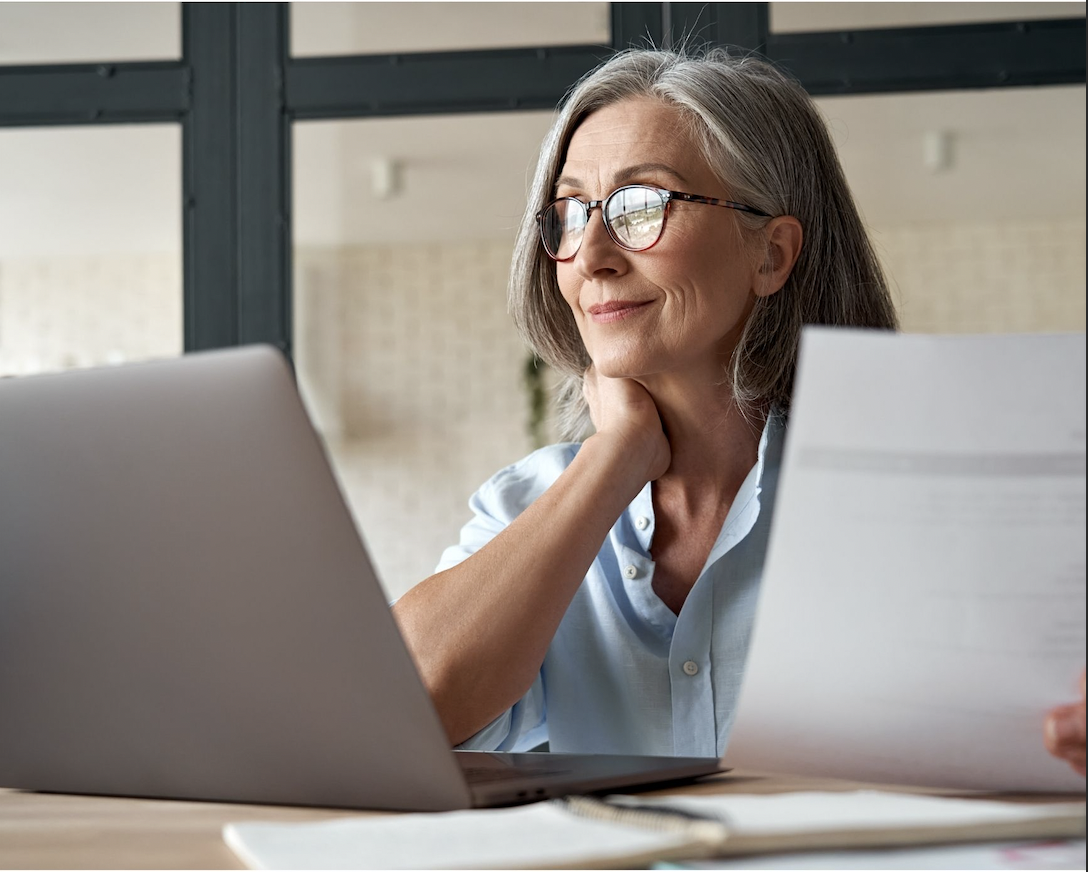 Woman working at desk